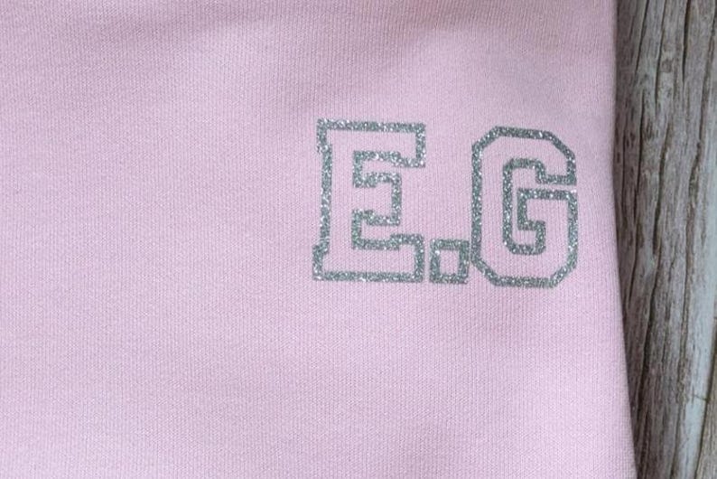 Custom Glitter Iron on Decal: Personalized HTV Vinyl Stickers - Etsy