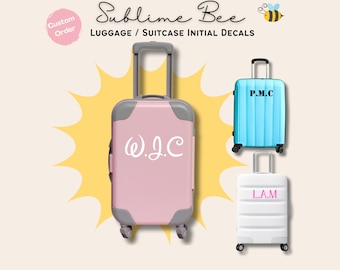 Personalized Initial Suitcase Decal: Vinyl Luggage Stickers