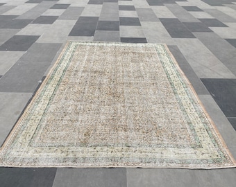 Turkish Rug, 7x10 Rug, Saloon Rug, Living Room Rug, 7x10 Vintage Rug, 7x10 Area Rug, 7x10 Turkish Rug, Wool Rug, Handmade Rug, Anatolia Rug