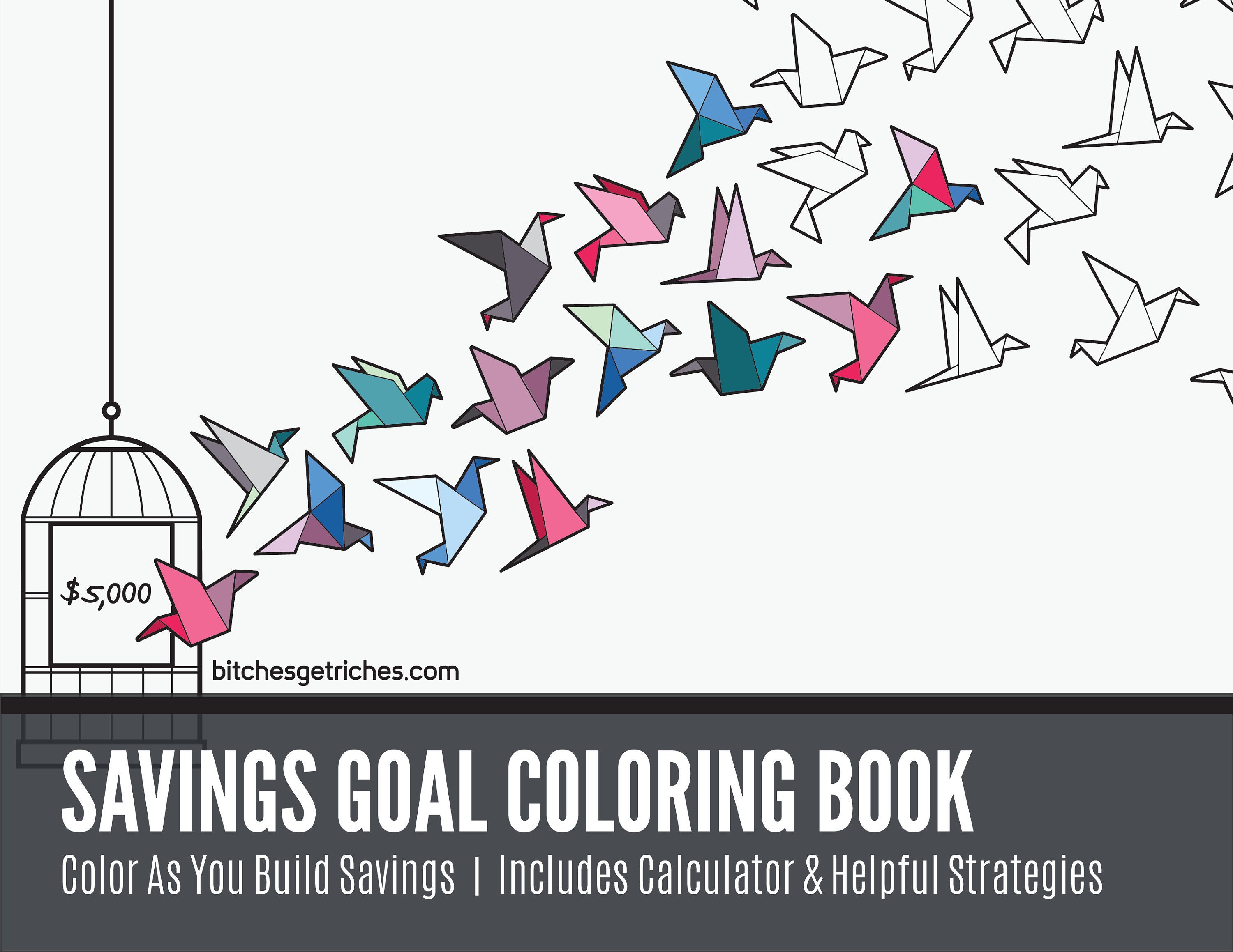 Savings Goal Coloring Book | Etsy