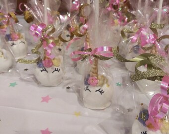 Unicorn Cake Pops Etsy