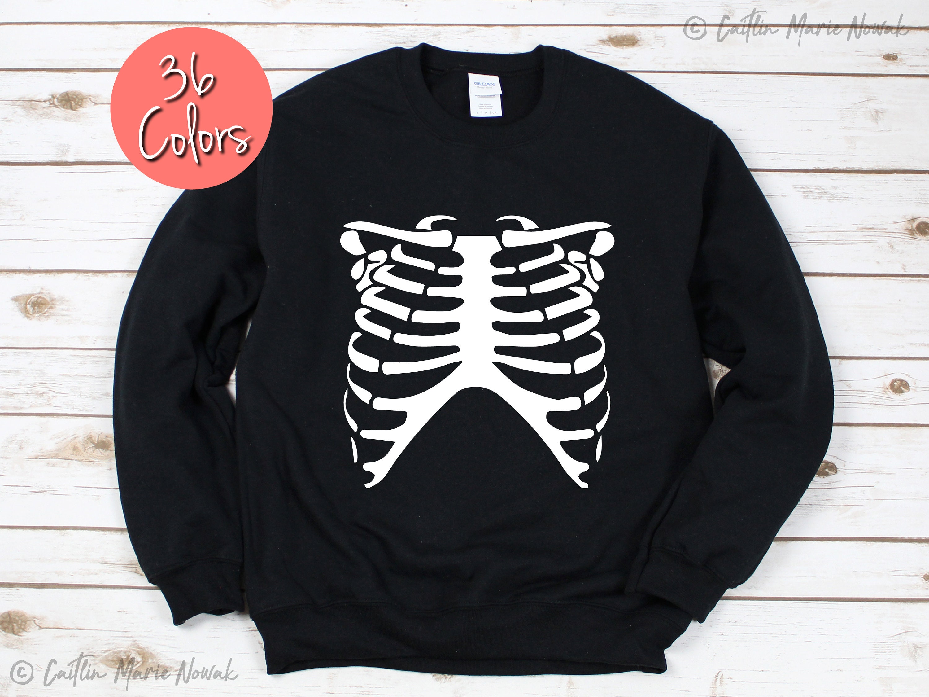 Skeleton Rib Cage Sweater Halloween Costume Sweater Unisex | Etsy