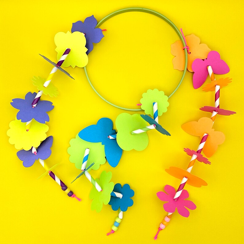 Make Your Own Colorful Paper Chandelier Mood Lifting Flower Etsy