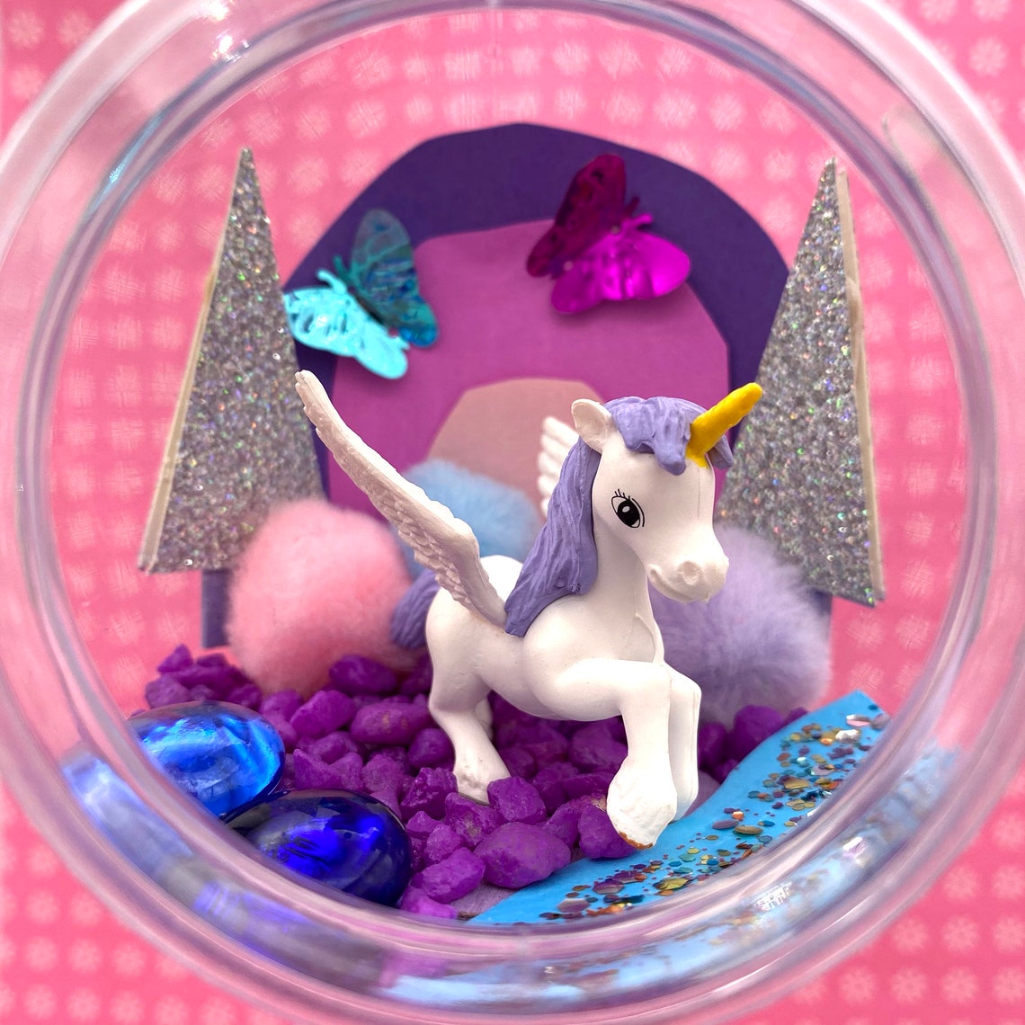 Unicorn Terrarium Craft Kit Create a Magical Unicorn Habitat Etsy