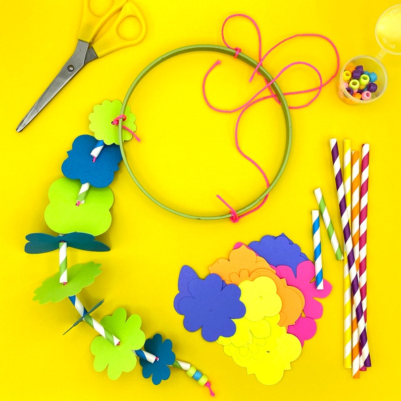 Make Your Own Colorful Paper Chandelier Mood Lifting Flower Etsy