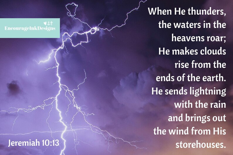 Encouragement Cards Bible Verse Scripture Lightning Bible Etsy