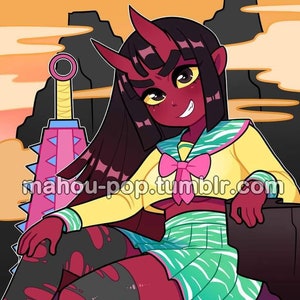 Monster Girl Oni 5x7 Print