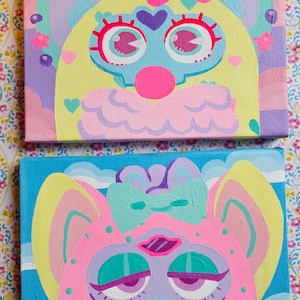 Peintures acryliques Furby 5 x 7 (Originales)