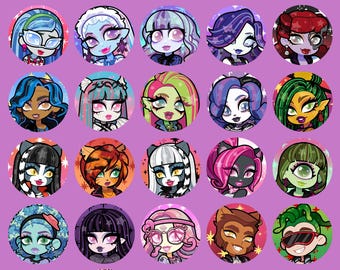 Monster High 2.25" Buttons