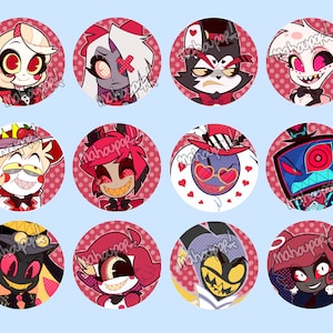 Hazbin Hotel 2.25&quot; Buttons