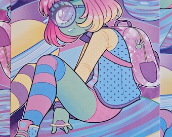 Impression de cyclope Monster Girl Kawaii 5 x 7