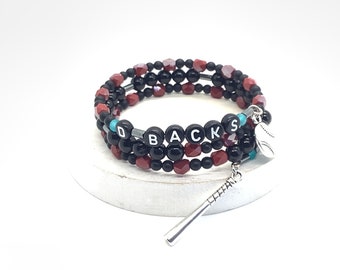 Arizona Baseball Beaded Bracelet | Diamondbacks Jewelry | Dbacks Bracelet
