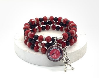 Arizona Baseball Beaded Bracelet | Diamondbacks Fan Jewelry