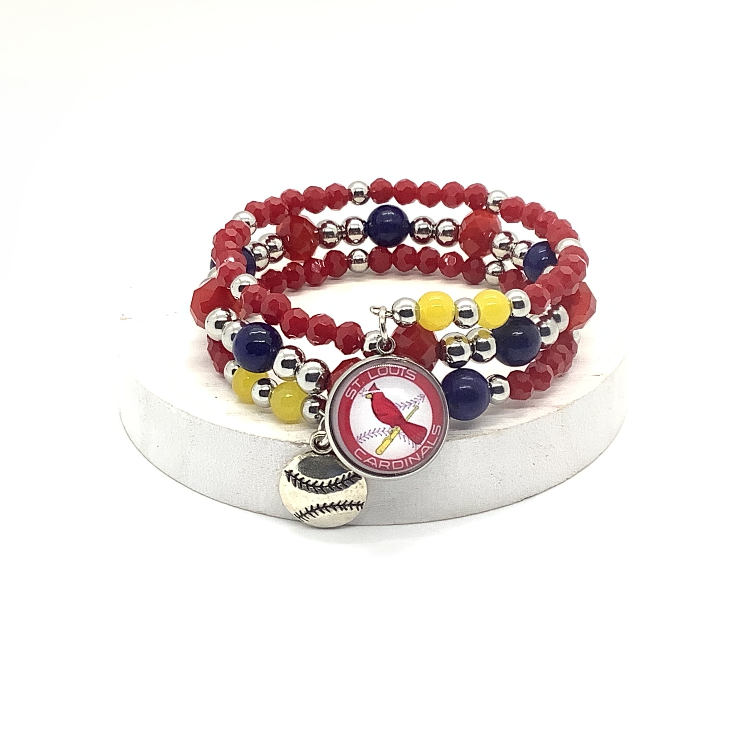 St Louis Cardinals Game Used Baseball Yarn Bracelet: Cufflinks Depot