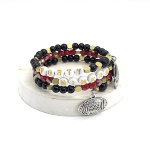 San Francisco Football Beaded Bracelet | 49ers Jewelry | 49ers Bracelet