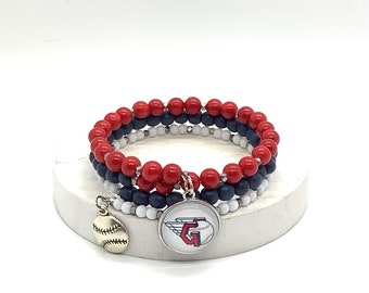 Cleveland Baseball Beaded Bracelet | Guardians Jewelry | Guardians Bracelet