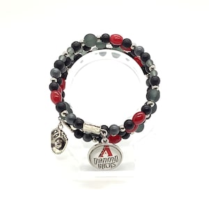 Arizona Baseball Beaded Bracelet | Diamondbacks Jewelry | Dbacks Bracelet