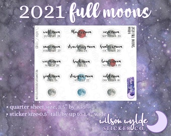 Full Moon Calendar Etsy