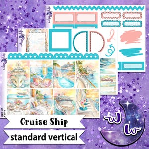 Cruise Ship mini weekly sticker kit, STANDARD VERTICAL format, a la carte and bundle options. WW864