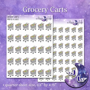 Plannerstickers boodschappenwagentjes, WO 892