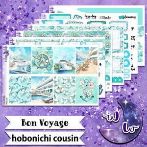 Bon Voyage full weekly sticker kit, HOBONICHI COUSIN format, a la carte and bundle options. WW682