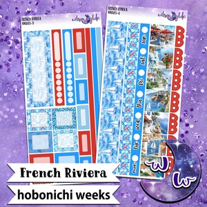 French Riviera weekly sticker kit, HOBONICHI WEEKS format, a la carte and bundle options. WW885
