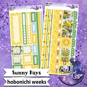 Sunny Days weekly sticker kit, HOBONICHI WEEKS format, a la carte and bundle options. WW865