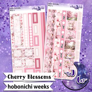 Cherry Blossoms Sticker Kit, HOBONICHI WOCHEN Format, À-la-carte- und Bundle-Optionen. WW626