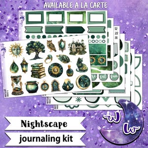 Nightscape journaling sticker kit, a la carte and bundle options. WW860