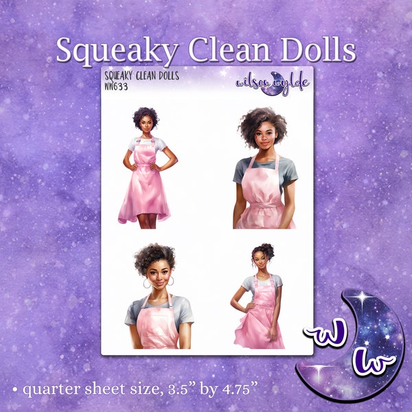Planificateur d'autocollants Squeaky Clean Dolls, WW633