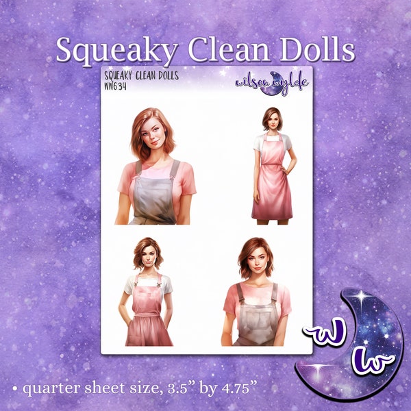Planificateur d'autocollants Squeaky Clean Dolls, WW634