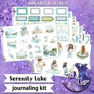 Serenity Lake journaling sticker kit, a la carte and bundle options. WW863