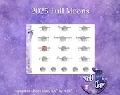 【fullmoonページ】 2025 Full Moon Names Planner Stickers, WW703 - Etsy