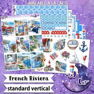 French Riviera weekly sticker kit, STANDARD VERTICAL format, a la carte and bundle options. WW885