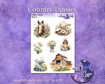 Country Madeliefjes deco planner stickers, WW661