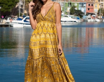 yellow and gold dress