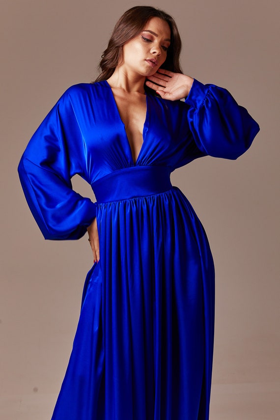 royal blue maxi dress