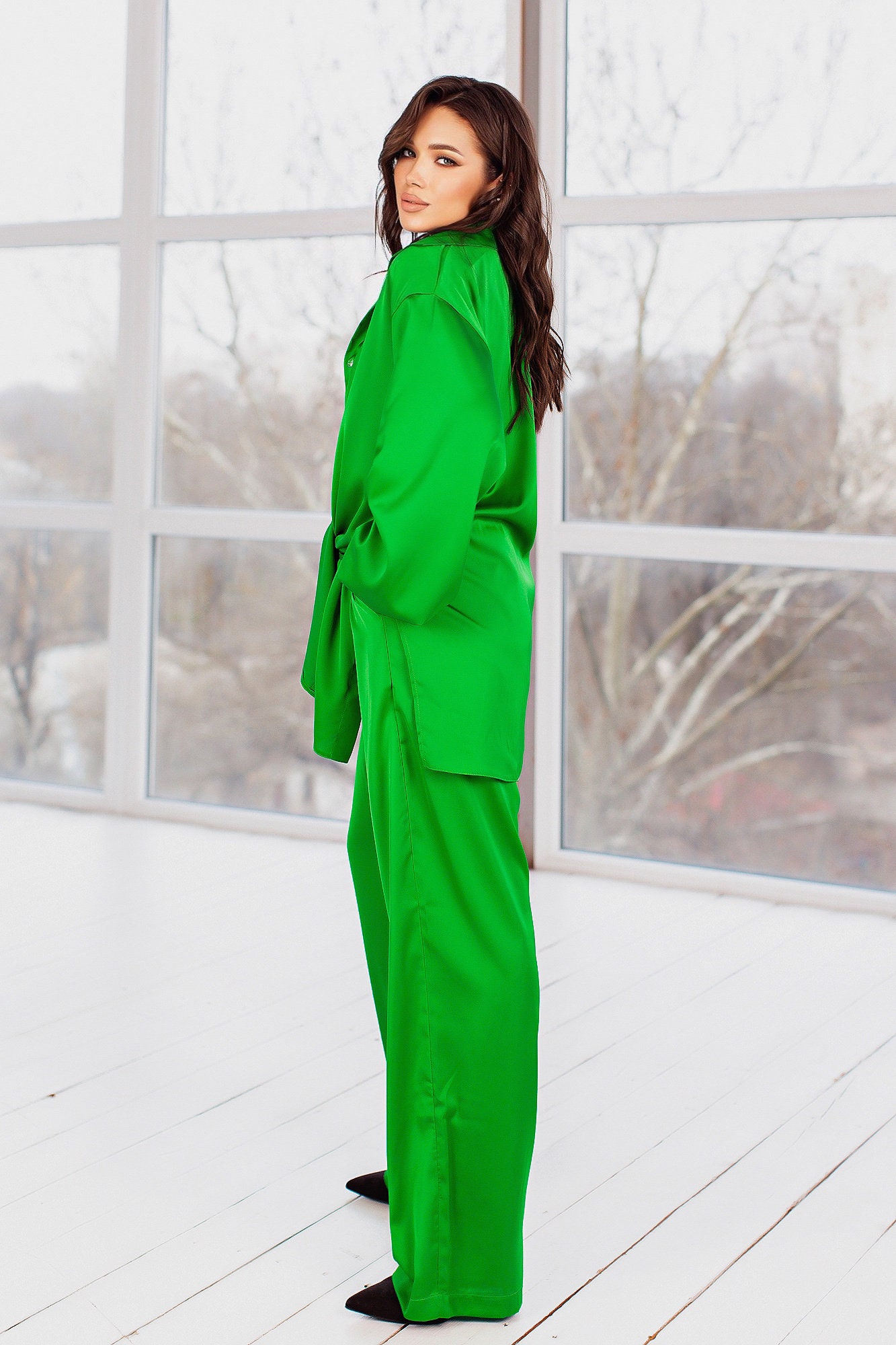 lime green suit women