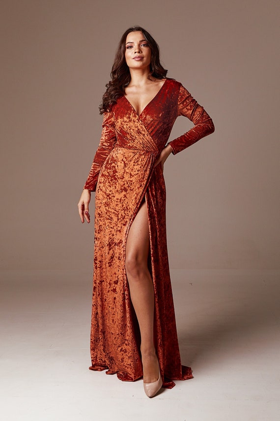 rust formal dress