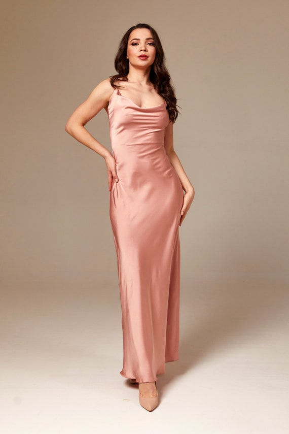 light pink silk dress