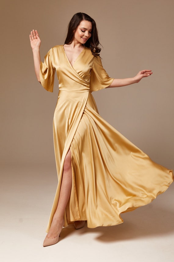maxi silk dress