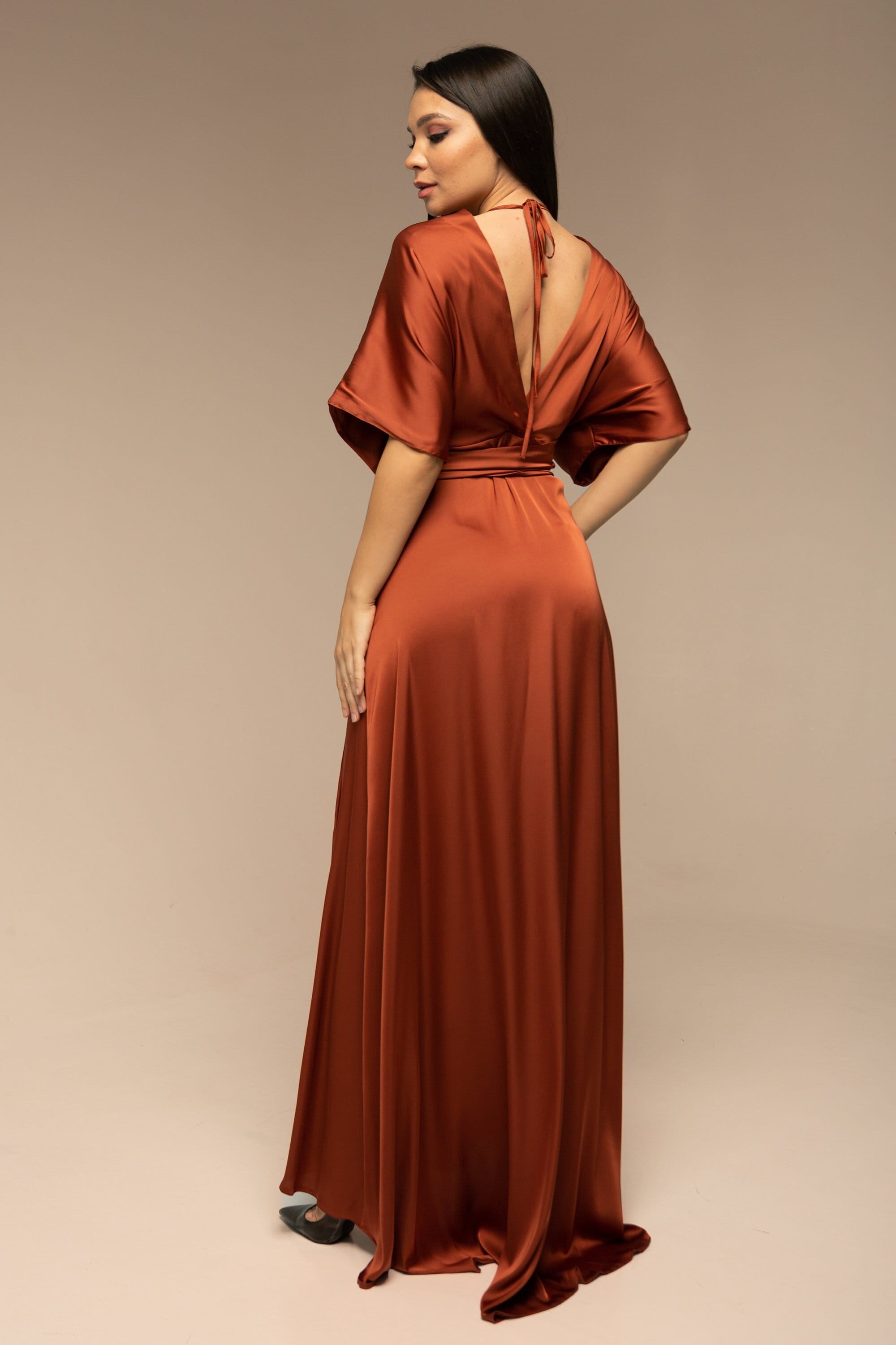 Bronx maxi dress in rust 2025