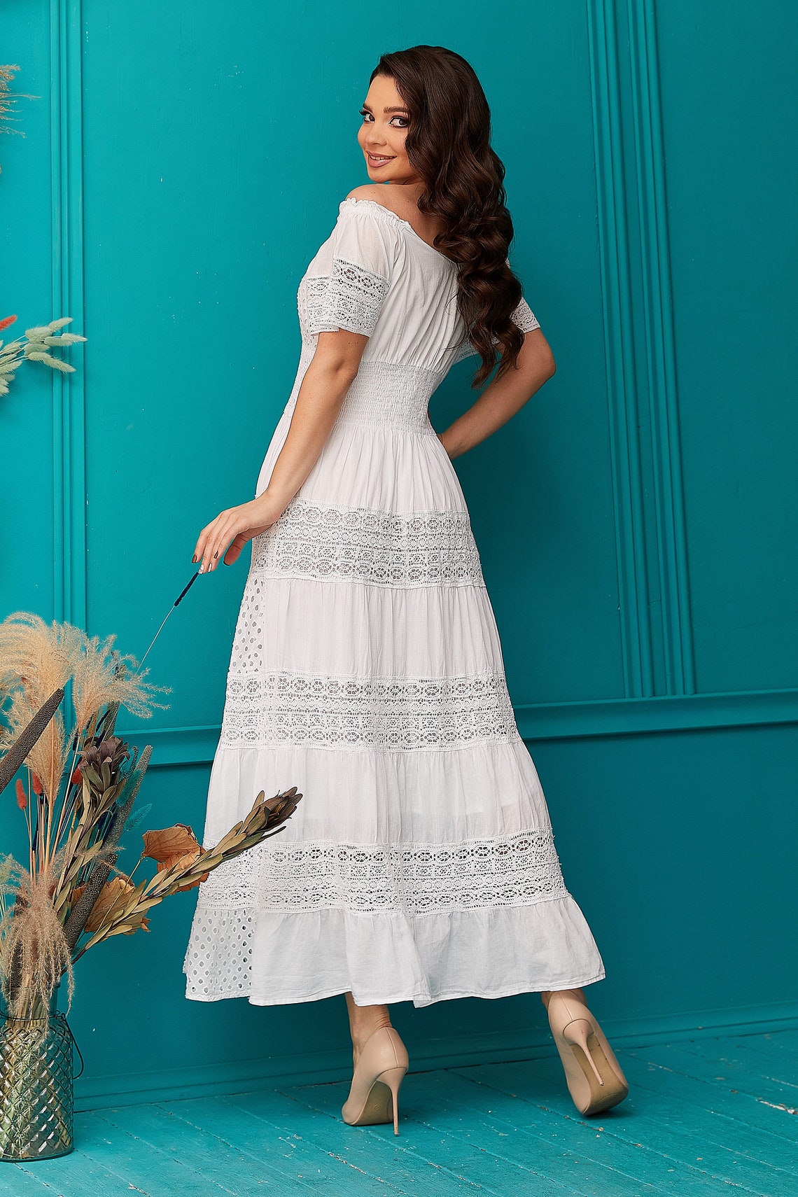cotton lace gown