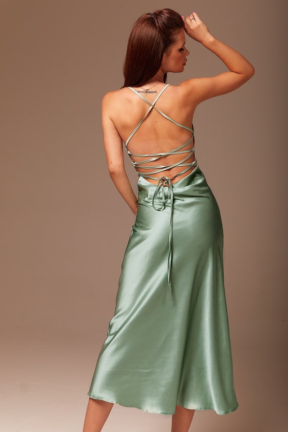 sage midi dress