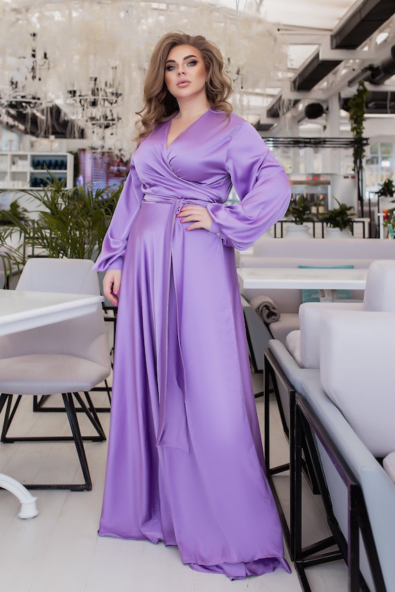 plus size lavender dress