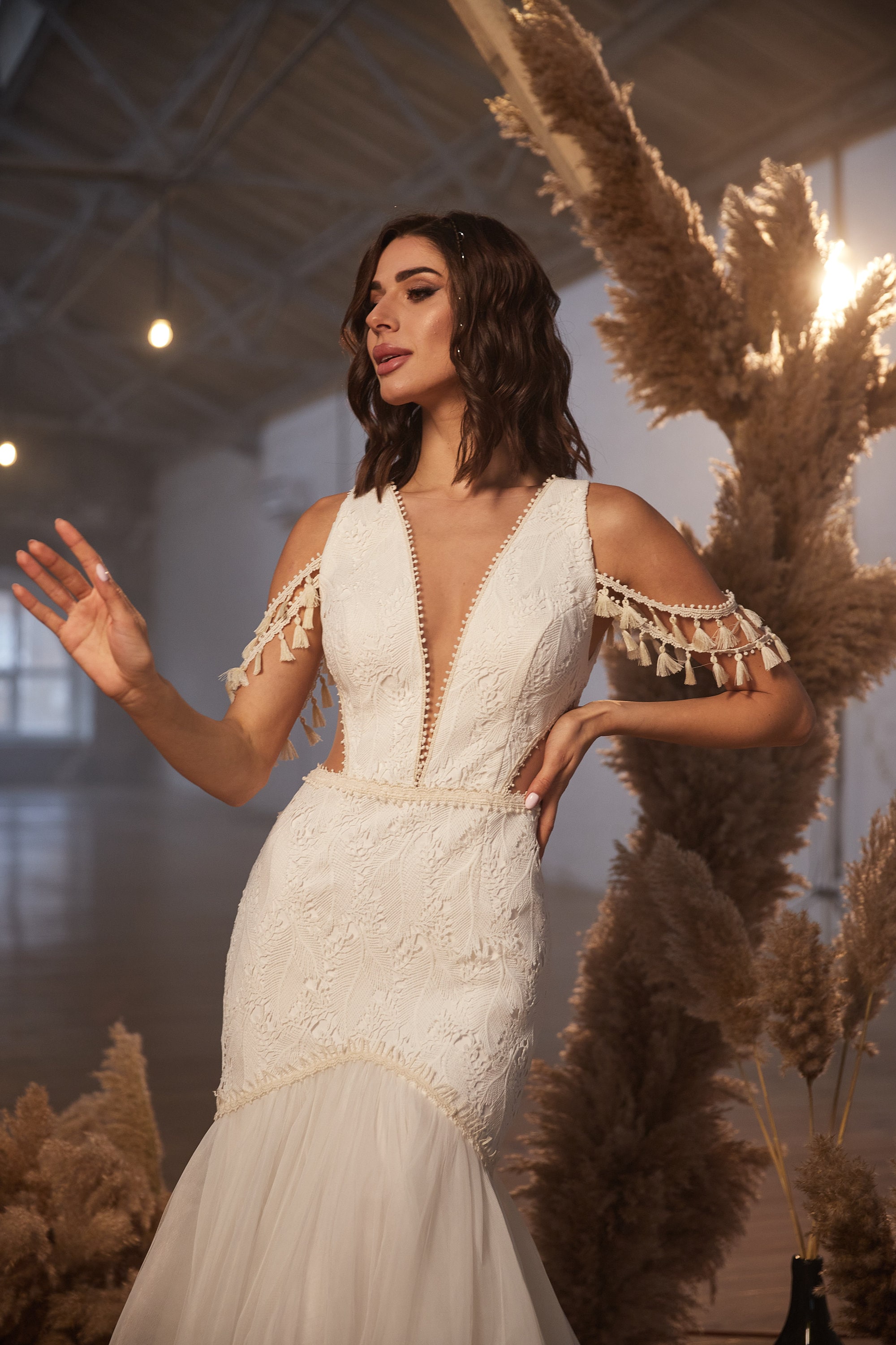 Bohemian Mermaid Wedding Dress : Wedding Dress Boho Mermaid Dresses Bohemian Sexy Lace Bridal Strapless Gown Elegant Bride