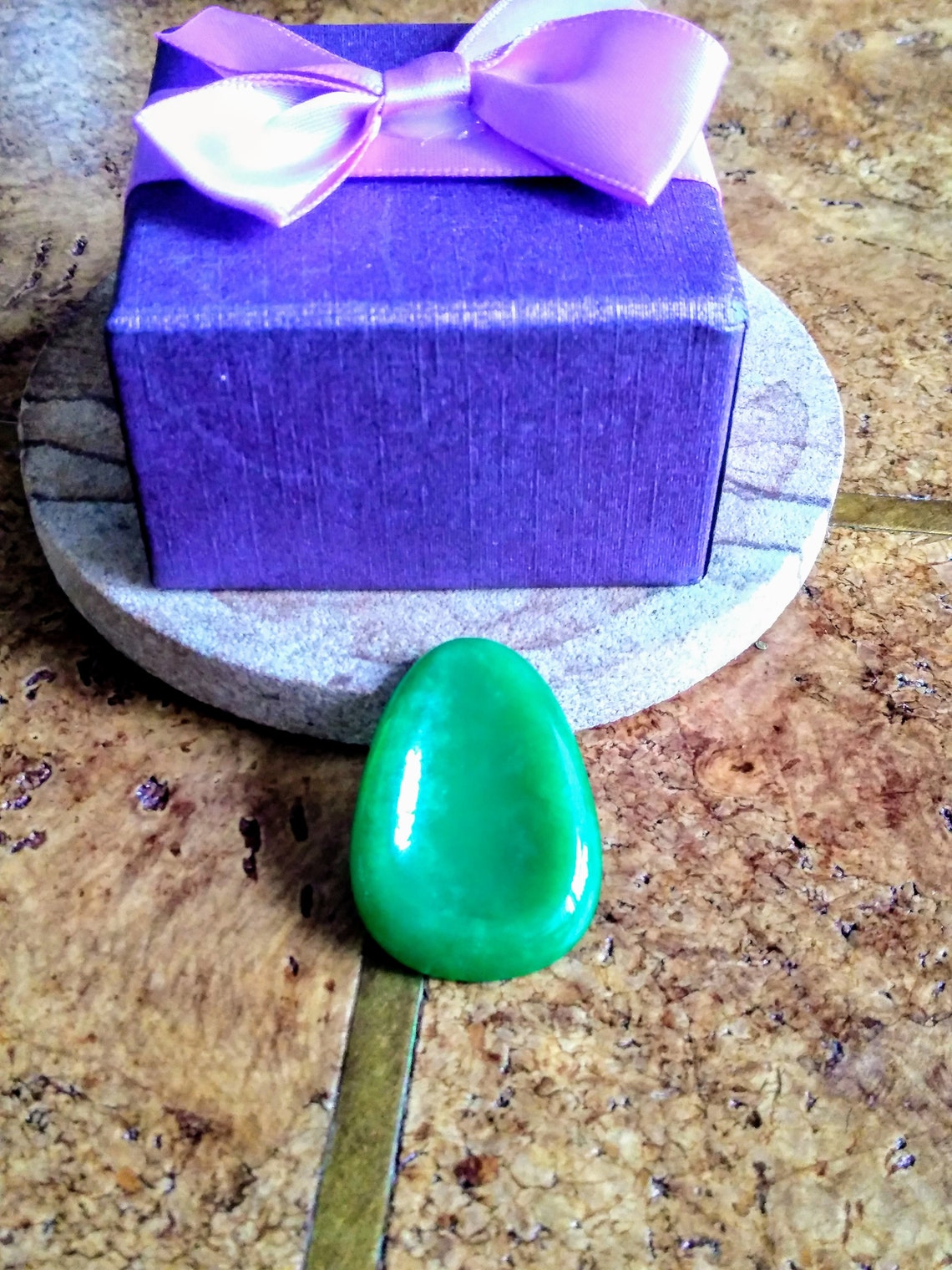 Burmese Green Jade Worry Stone 50 ctw 1 1/2 inch length with | Etsy