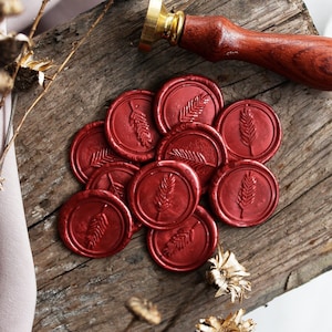 Palm Branch Wax Seal, Adhesive wax seal Sticker, Botanical Wax Seal, Wax Seals with adhesive backing