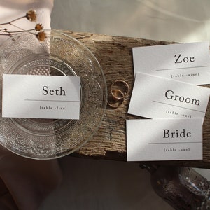 Tarjetas de lugar de boda minimalistas / Tarjetas de lugar / Tarjetas de asientos de boda / Tarjetas de lugar de boda modernas / Tarjetas de identificación