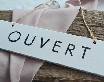 Panneau Ouvert Fermé En Bois Pour Magasin - Panneau Signalétique Ouvert/Fermé MDF Bouleau